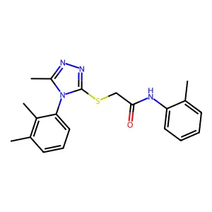 2-[[4-(2,3-dimethylphenyl)-5-methyl-1,2,4-triazol-3-yl]sulfanyl]-N-(2-methylphenyl)acetamide structure