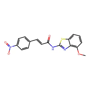 (E)-N-(4-methoxybenzo[d]thiazol-2-yl)-3-(4-nitrophenyl)acrylamide structure