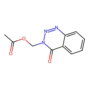 (4-Oxo-1,2,3-benzotriazin-3-yl)methyl acetate structure