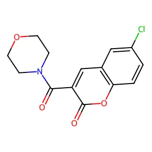 6-Chloro-3-(morpholine-4-carbonyl)chromen-2-one structure