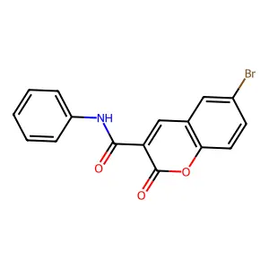 6-bromo-2-oxo-N-phenyl-2H-chromene-3-carboxamide structure