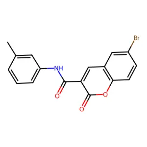 6-bromo-2-oxo-N-(m-tolyl)-2H-chromene-3-carboxamide structure