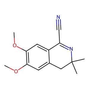 1-Isoquinolinecarbonitrile, 3,4-dihydro-6,7-dimethoxy-3,3-dimethyl- structure
