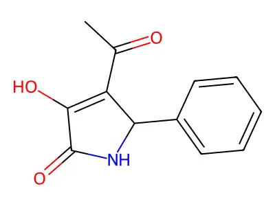 4-acetyl-3-hydroxy-5-phenyl-1,5-dihydro-2H-pyrrol-2-one structure