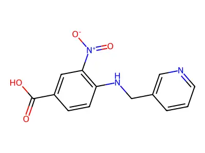 3-Nitro-4-[(3-pyridinylmethyl)amino]benzoic acid structure