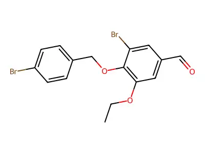 3-Bromo-4-[(4-bromobenzyl)oxy]-5-ethoxybenzaldehyde structure