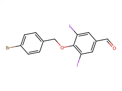 4-[(4-Bromobenzyl)oxy]-3,5-diiodobenzaldehyde structure