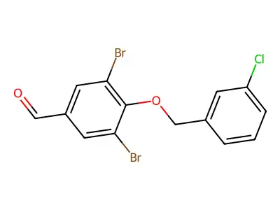 3,5-Dibromo-4-[(3-chlorophenyl)methoxy]benzaldehyde structure