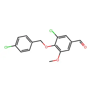 3-Chloro-4-[(4-chlorobenzyl)oxy]-5-methoxybenzaldehyde structure