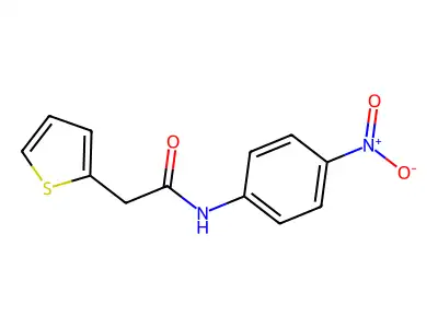 N-(4-nitrophenyl)-2-(thiophen-2-yl)acetamide structure