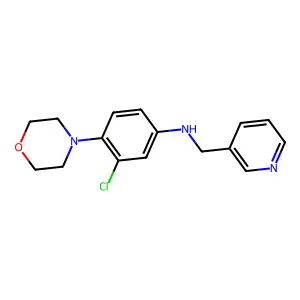 3-chloro-4-morpholin-4-yl-N-(pyridin-3-ylmethyl)aniline structure