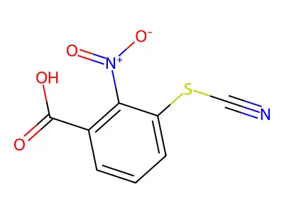 2-Nitro-3-thiocyanatobenzoic acid structure