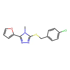3-[(4-Chlorophenyl)methylsulfanyl]-5-(furan-2-yl)-4-methyl-1,2,4-triazole structure