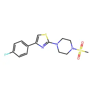 1-[4-(4-Fluoro-phenyl)-thiazol-2-yl]-4-methanesulfonyl-piperazine structure
