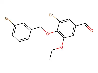 3-Bromo-4-[(3-bromobenzyl)oxy]-5-ethoxybenzaldehyde structure