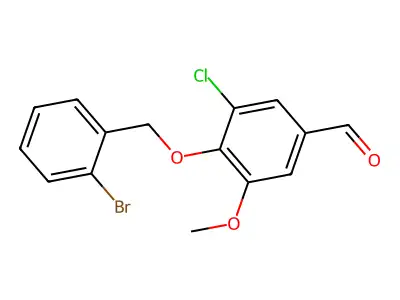 4-[(2-Bromobenzyl)oxy]-3-chloro-5-methoxybenzaldehyde structure