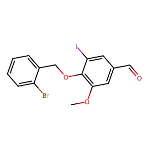 4-[(2-Bromobenzyl)oxy]-3-iodo-5-methoxybenzaldehyde structure