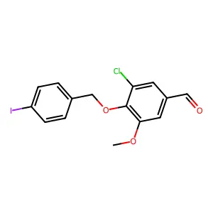 3-Chloro-4-[(4-iodobenzyl)oxy]-5-methoxybenzaldehyde structure
