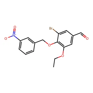 3-Bromo-5-ethoxy-4-[(3-nitrobenzyl)oxy]benzaldehyde structure