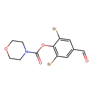 2,6-Dibromo-4-formylphenyl morpholine-4-carboxylate structure