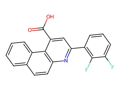 3-(2,3-Difluorophenyl)benzo[f]quinoline-1-carboxylic acid structure