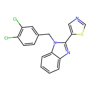 5-[1-[(3,4-Dichlorophenyl)methyl]benzimidazol-2-yl]-1,3-thiazole structure