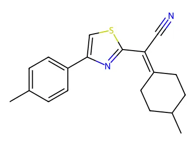 2-(4-Methylcyclohexylidene)-2-[4-(4-methylphenyl)-1,3-thiazol-2-yl]acetonitrile structure
