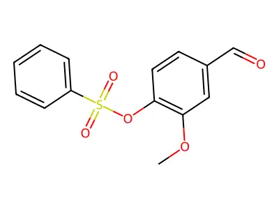 4-Formyl-2-methoxyphenyl benzenesulfonate structure