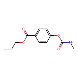 Propyl 4-(methylcarbamoyloxy)benzoate structure