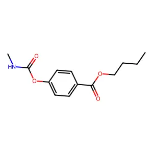 Butyl 4-(methylcarbamoyloxy)benzoate structure