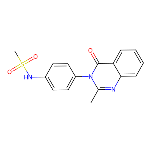 N-(4-(2-methyl-4-oxoquinazolin-3(4H)-yl)phenyl)methanesulfonamide structure