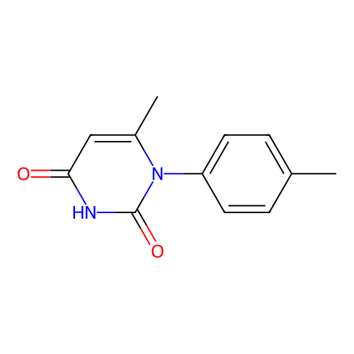 6-Methyl-1-(4-methylphenyl)pyrimidine-2,4-dione structure