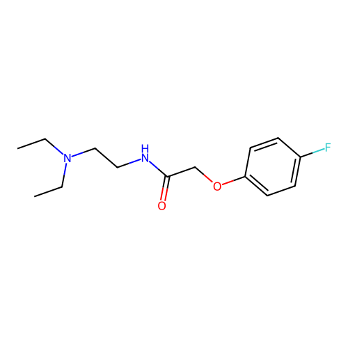N-[2-(diethylamino)ethyl]-2-(4-fluorophenoxy)acetamide structure