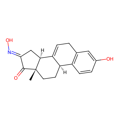 3-Hydroxyestra-1,3,5(10),7-tetraene-16,17-dione 16-oxime structure