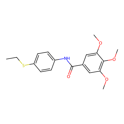 N-(4-ethylsulfanylphenyl)-3,4,5-trimethoxybenzamide structure