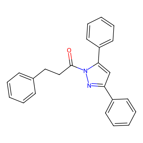 1-(3,5-Diphenylpyrazolyl)-3-phenylpropan-1-one structure