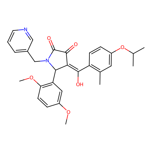 5-(2,5-Dimethoxyphenyl)-3-hydroxy-4-(4-isopropoxy-2-methylbenzoyl)-1-(pyridin-3-ylmethyl)-1H-pyrrol-2(5H)-one structure