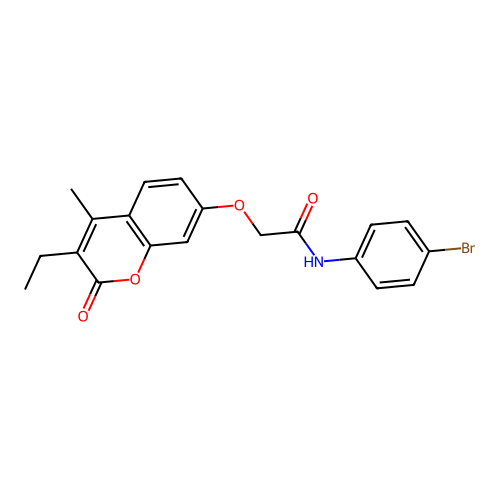 N-(4-bromophenyl)-2-((3-ethyl-4-methyl-2-oxo-2H-chromen-7-yl)oxy)acetamide structure