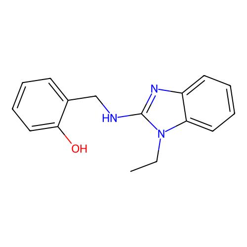 2-{[(1-ethyl-1H-benzimidazol-2-yl)amino]methyl}phenol structure