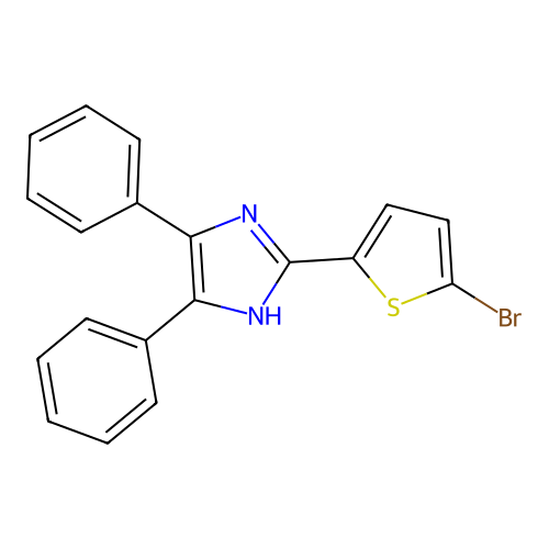 2-(5-bromothiophen-2-yl)-4,5-diphenyl-1H-imidazole structure
