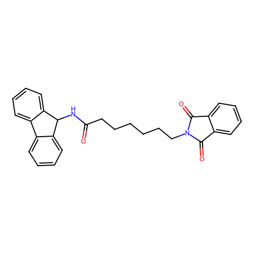 7-(1,3-dioxo-1,3-dihydro-2H-isoindol-2-yl)-N-(9H-fluoren-9-yl)heptanamide structure