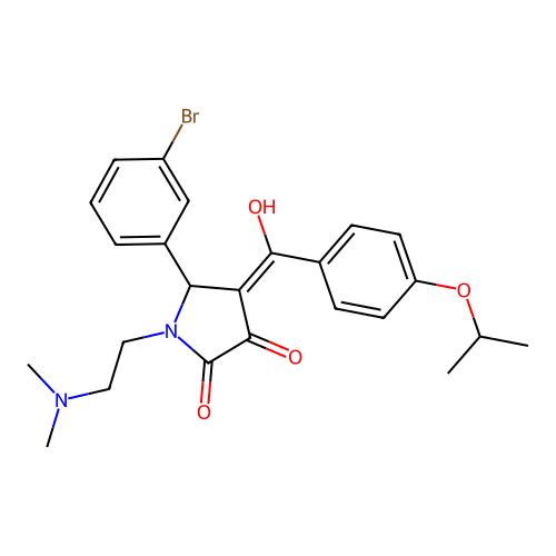 5-(3-bromophenyl)-1-[2-(dimethylamino)ethyl]-3-hydroxy-4-[4-(propan-2-yloxy)benzoyl]-2,5-dihydro-1H-pyrrol-2-one structure