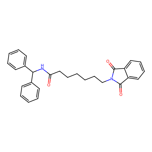 7-(1,3-dioxo-1,3-dihydro-2H-isoindol-2-yl)-N-(diphenylmethyl)heptanamide structure