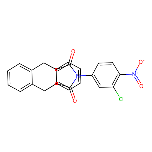 (9R,10S,11S,15R)-13-(3-chloro-4-nitrophenyl)-10,11-dihydro-9H-9,10-[3,4]epipyrroloanthracene-12,14(13H,15H)-dione structure