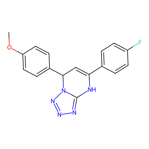 5-(4-Fluorophenyl)-7-(4-methoxyphenyl)-3,7-dihydrotetrazolo[1,5-a]pyrimidine structure