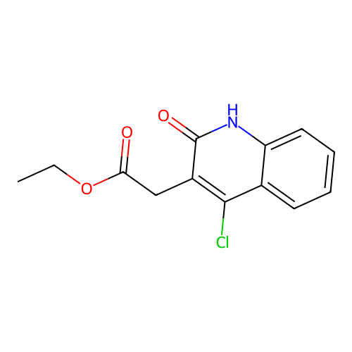 Ethyl (4-chloro-2-oxo-1,2-dihydro-3-quinolinyl)acetate structure