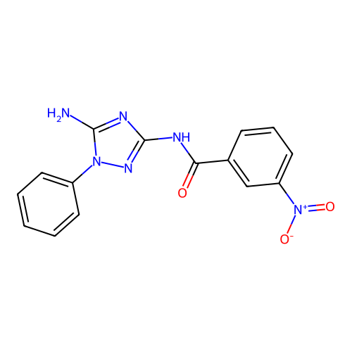N-(5-amino-1-phenyl-1H-1,2,4-triazol-3-yl)-3-nitrobenzamide structure