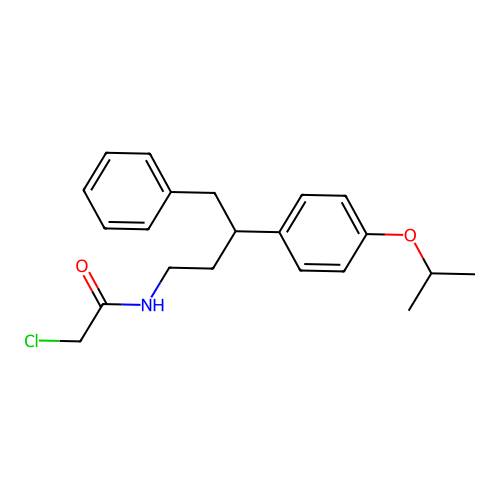 2-chloro-N-(3-(4-isopropoxyphenyl)-4-phenylbutyl)acetamide structure