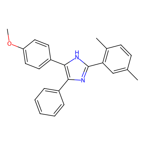 2-(2,5-dimethylphenyl)-5-(4-methoxyphenyl)-4-phenyl-1H-imidazole structure