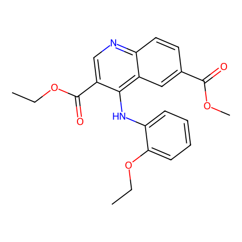 3-Ethyl 6-methyl 4-[(2-ethoxyphenyl)amino]quinoline-3,6-dicarboxylate structure